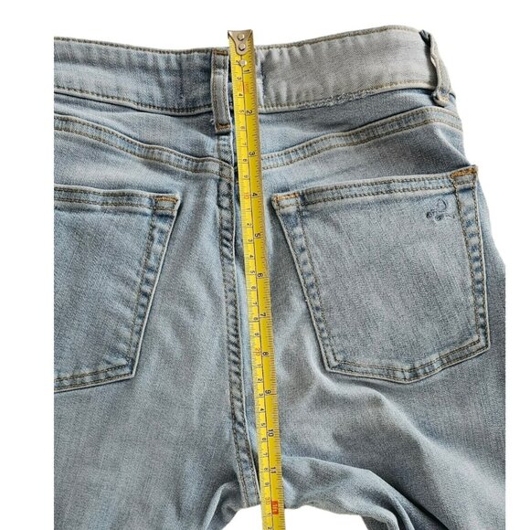 DL1961 Jeans Women Sz 26 Blue Instaslim Ankle Mid-Rise Distressed Thrashed - Picture 6 of 15